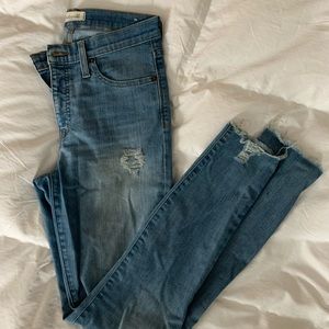 Madewell 10” Skinny High Rise Jeans with Raw Hem